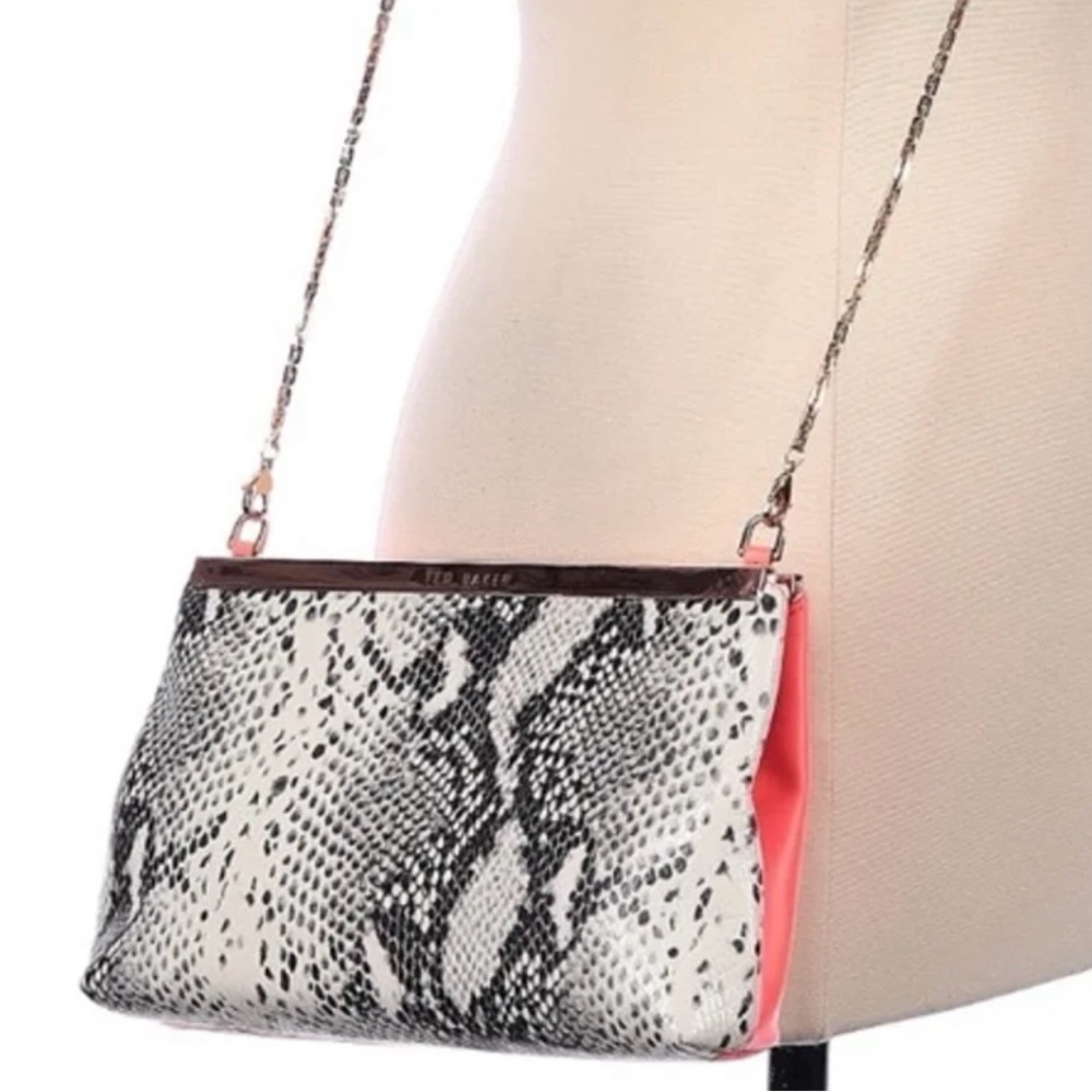 NWT TED BAKER Snakeskin Leather Crossbody Bag